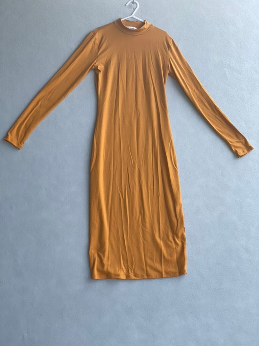 POPULAR 21 MIDI MOCK NECK DRESS - SIZE S